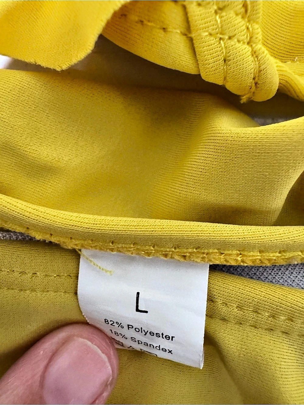 Yellow Ruffled One-Piece Swimsuit Size Large - Picture 2 of 3